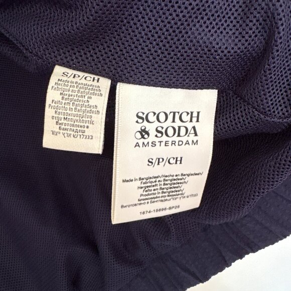 Scotch & Soda Seersucker Full Zip Jacket Navy Blue Men's Size S - Picture 10 of 12